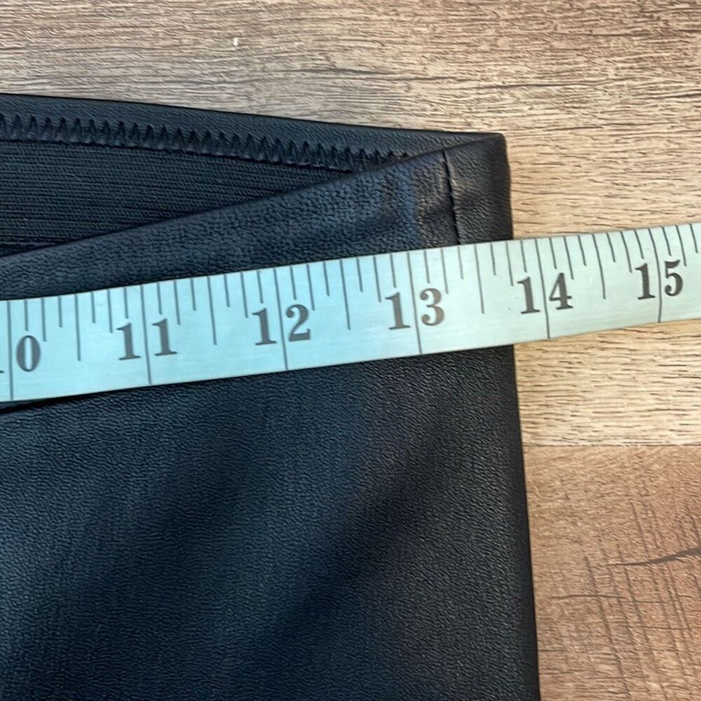 Vince Pull On Leather Ankle Leggings Black Size Small - Picture 11 of 13